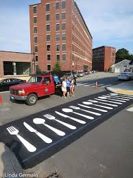You Can Make Stencils As Big As A Crosswalk Stencil Amazing Street Art Stadium Design Urban Design Plan