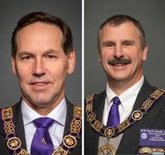 Reposted from Massachussets Freemasonry: M.W. George F. Hamilton, Grand  Master, announced the 2025 candidates for Junior Grand Warden at the Grand  Lodge Quarterly Communication: R.W. Michael S. Nemeth (pictured left),  Esoteric-Sherwood Lodge,