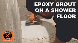 If you are not looking to change the look or appearance of the concrete shower or bath, a penetrating concrete sealer is going to be an excellent choice. How To Use Epoxy Grout On A Tiled Shower Floor Youtube