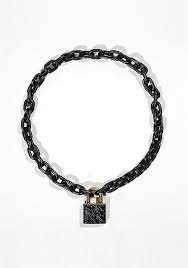 Alexander Wang Bike Lock Classy Girls Wear Pearls Lock Necklace Alexander Wang
