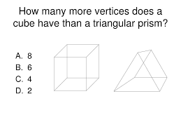 I've tried everything but could not triangular prism. Ppt How Many More Vertices Does A Cube Have Than A Triangular Prism Powerpoint Presentation Id 783547