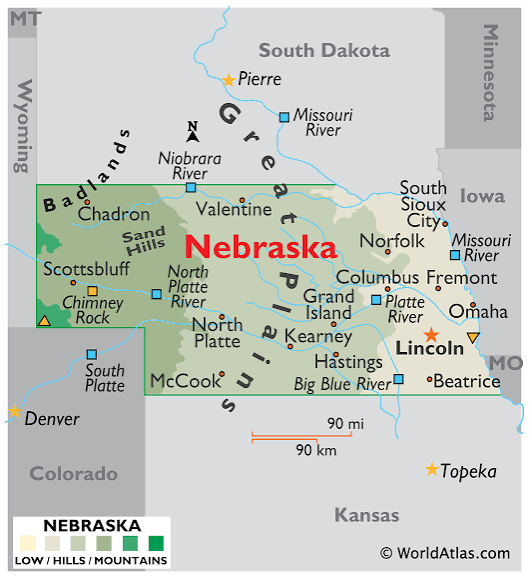 Nebraska Maps & Facts - World Atlas