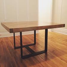 Our Brand New Squared Dining Table With 4 Wrought Iron Legs Table Haute Bois Table A Manger Bois Et Metal Table Carree Bois