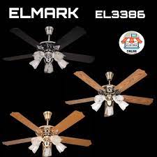Eco breeze is your fan expert!! Elmark 52 El3386 Classic Remote Ceiling Fan With Light Kit Shopee Malaysia