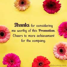 Thank You Messages For Promotion - Wishesmsg