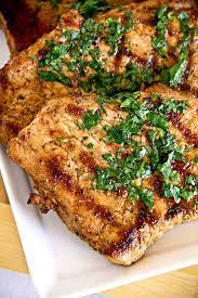 Grilled Pork Chops With Summer Peach Chutney And Toasted Pecan Rice Pork Recipes Peach Chutney Peach Pork Chops