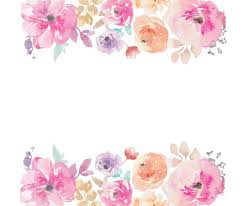 Watercolour Flower Frame Border Clip Art Graphic Design Png Flower Border Png Floral Watercolor Background Free Watercolor Flowers