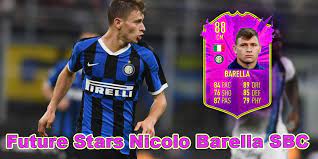 Nicolò barella llega este verano al inter de milán y, pese a su juventud, ya es un jugador importante para el equipo de antonio conte. Fifa 20 Guide Method To Finish The Future Stars Nicolo Barella Sbc Squad Building Challenge U4gm Com
