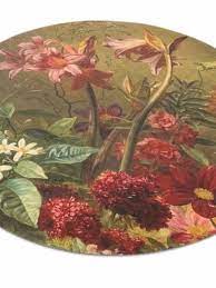 amelie rond vloerkleed met bloemenpatroon vloerkleed bloemen ronde vloerkleden vloerkleed