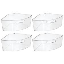 Check spelling or type a new query. Mdesign Lazy Susan Kitchen Food Storage Organizer Bin 1 4 Wedge 4 Pack Clear Walmart Com Walmart Com