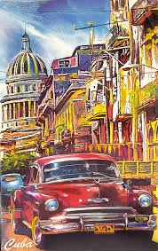 arte cubano pintura de autos antiguos | Cuba travel, Dream vacations, Cuban  cars