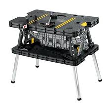 Keter Folding Compact Workbench Sawhorse Work Table With Clamps 1000 Lb Capacity Folding Workbench Work Table Keter Folding Work Table