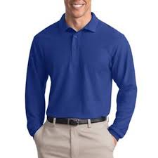 Maybe you would like to learn more about one of these? Wita Mens Royal Blue Long Sleeve Silk Touch Polo