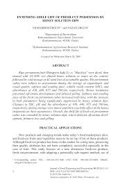 Pdf Extending Shelf Life Of Fresh Cut Persimmon By Honey Solution Dips