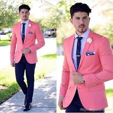 6 foot 1model is wearing size: Classy Peach Wedding Mens Suits Slim Fit Bridegroom Tuxedos For Men Two Pieces Groomsmen Formal Business Men Suit Jacket Pants Suits Aliexpress