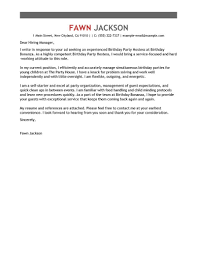 Best Birthday Party Host Cover Letter Examples Livecareer