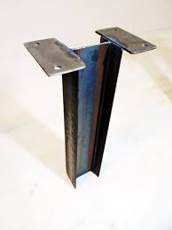Set Of 4 Steel I Beam Table Legs For Industrial Style Dining Table Concrete Dining Table Dining Table With Bench Beams