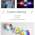 1ชิ้นลูกบาศก์วิทยาศาสตร์ปริซึมการตกแต่งบ้านหกด้านการถ่ายภาพ ...