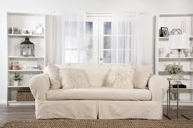 Sofa slipcover with straight skirt and casual fit. Darby Home Co Box Cushion Loveseat Slipcover Reviews Wayfair