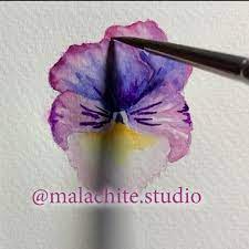 Pansy Flower Watercolor Clipart Hand Painted Pansies Digital Etsy Video Video In 2020 Watercolor Flowers Paintings Watercolor Flowers Tutorial Flower Painting