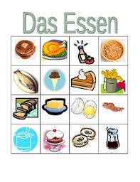 Essen Food In German Bingo Aprendizaje Idioma Aleman Aprendizaje Comida