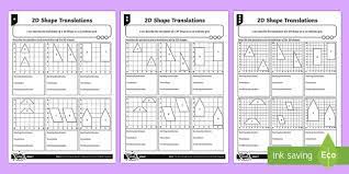 Check spelling or type a new query. 2d Shape Translations Differentiated Worksheets