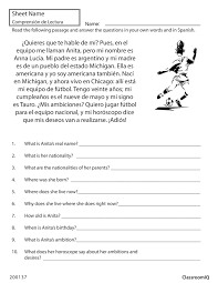 Read Spanish Passage And Answer Questions In English Spanishworksheet Newteacher Comprehension Worksheets Spanish Reading Comprehension Reading Comprehension
