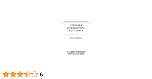 Ordinary Differential Equations