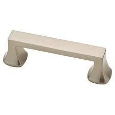 Simple straight lines give a modern feel that blends well with any kitchen or bathroom decor. Liberty Mandara 3 In 76 Mm Center To Center Brushed Nickel Drawer Pull P27940c Sn C The Home Depot Brushed Nickel Drawer Pulls Brushed Nickel Cabinet Pulls Drawer Pulls