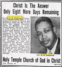 G. E Patterson Evangelistic Crusade,” August of 1967. Dubbed as, “God's  Young Apostle,” he held tent revival services daily & nightly.  #cogichistory