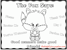 All you need is photoshop (or similar), a good photo, and a couple of minutes. Manners Matter What Does The Fox Say Coloring Page Freebie Coloring Home