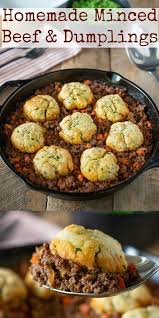 Homemade Minced Beef And Dumplings Recipe Mince Recipes Dinner Recipes Minced Beef Recipes Easy