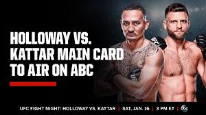 Los deportistas respondieron dando un gran espectáculo y holloway y kattar no fallaron en la lucha que cerró la noche. Espn Mma On Twitter First Ufc Event Of 2021 Will Be On Network Television The Fight Card Will Also Stream On Espn