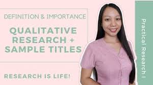 We did not find results for: Qualitative Research With 10 Sample Research Titles Practical Research 1 For Senior High School Youtube
