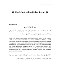 Berpuasa pada bulan rajab adalah amalan yang paling baik. Amalan Bulan Rejab