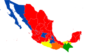 Este 2012 perderá incluso entidades que ya gobernaba: Datei Mapa Electoral Mexico Marzo 2012 Png Wikipedia