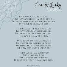 13 Original Wedding Poems Ms Moem Poems Life Etc Wedding Poems Wedding Ceremony Readings Wedding Vows To Husband