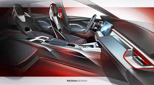 Skoda Vision Rs Concept Interior Design Sketches And Video Skoda Cardesign Desi With Images Interior Design Sketches Interior Design Sketch Interior Design Renderings