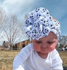 Soccer Baby Girl Messy Bow Headwrap, Soccer Baby Girl Headband, Baby Shower  Gift Messy Bow, Toddler Head Wrap With Big Bow