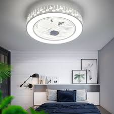 Chandelier has beautiful lampshades in a shape of flowers. 22 In Remote Control Indoor Flush Mount Flower Ceiling Fan W Dimmable Led Light Ebay