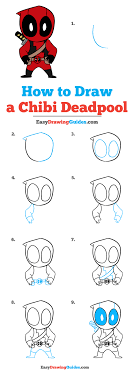 How To Draw A Chibi Deadpool Really Easy Drawing Tutorial Deadpool Chibi Drawing Tutorial Easy Easy Drawings
