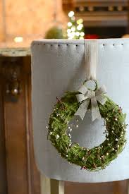 Spread some cotton to make up for the snow. Diy Christmas Wreaths For Dining Chairs Good In The Simple