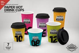 Paper Hot Drink Cups Mockup In 2020 Design Mockup Free Free Packaging Mockup Free Psd Design