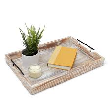 If you're yearning for your own farmhouse table or already have one in the dining room and want to bring that aesthetic into your living room, then you're going to love our gallery of 25 diy farmhouse coffee table ideas. Buy Premium Ottoman Serving Tray Farmhouse Coffee Table Decor Decorative Rustic Trays Home Bed And Breakfast Wooden Serving Platters Large Serving Tray With Handles Modern Centerpiece