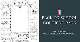 School books and apple coloring page for kids. First Day Of School Coloring Pages Updated With Virtual Option Skip To My Lou
