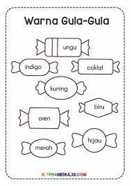 Lembaran kerja bahasa melayu prasekolah. Lembaran Kerja Warna Gula Gula Nombor 1 5 Kitpramenulis