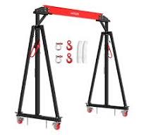Garvee 2 Ton Adjustable Gantry Crane 4400 lbs Portable I-Beam Hoist with  Manual Trolley and Hook 12 Height Settings 97-141inch for Factory Warehouse  ...