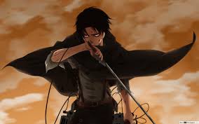 A unique pose that shakes the cigarette with the right hand sword cutlass on the left hand. Levi Ackerman Attack Op Titan Hd Wallpaper Eroflueden