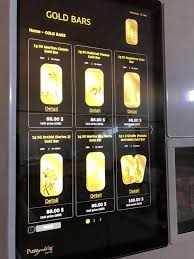 Pure Gold Bars From Automated Retail Store Vending Machine Design Gold Bar Vending Machine
