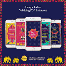 Unique Indian Wedding Pdf Invitation Happy Invites Wedding Invitation Pdf Unique Weddings Indian Wedding